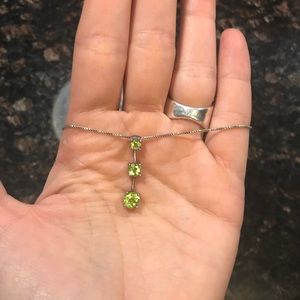 ❗️Beautiful three stone sterling silver necklace❗️